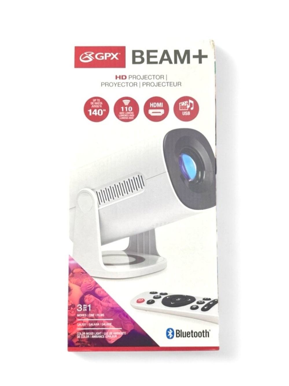 GPX BEAM+ HD Projector w/ Bluetooth (BRAND NEW/SEALED)